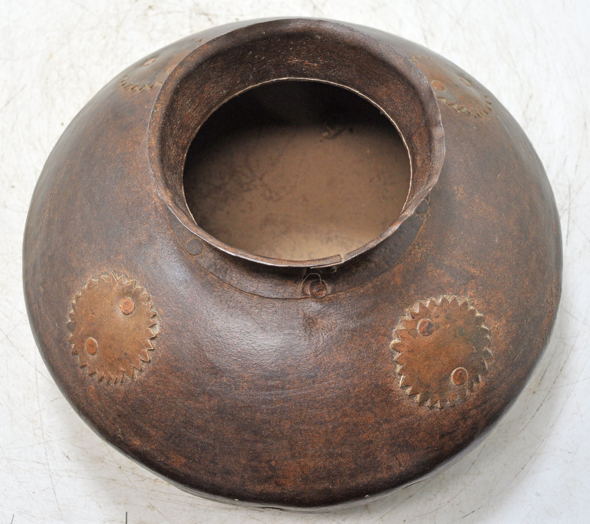 Antique Iron Water Oil Pot Original Old Hand Crafted