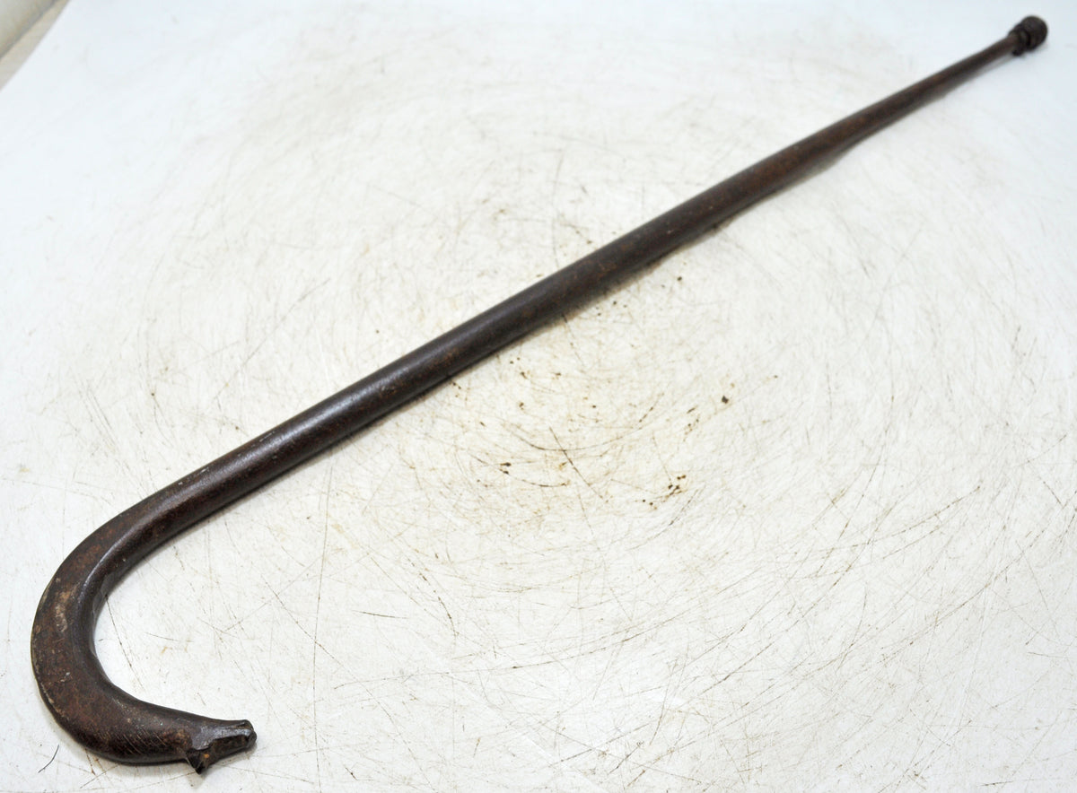 Antique Iron Priests Elbow Resting Stick Original Old Hand Crafted Engraved
