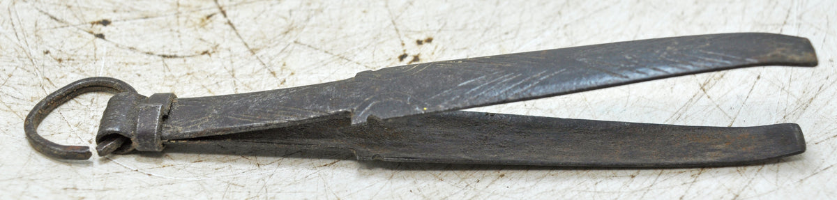 Antique Iron Small Jewelsmiths Tongs Tweezers Original Old Hand Crafted