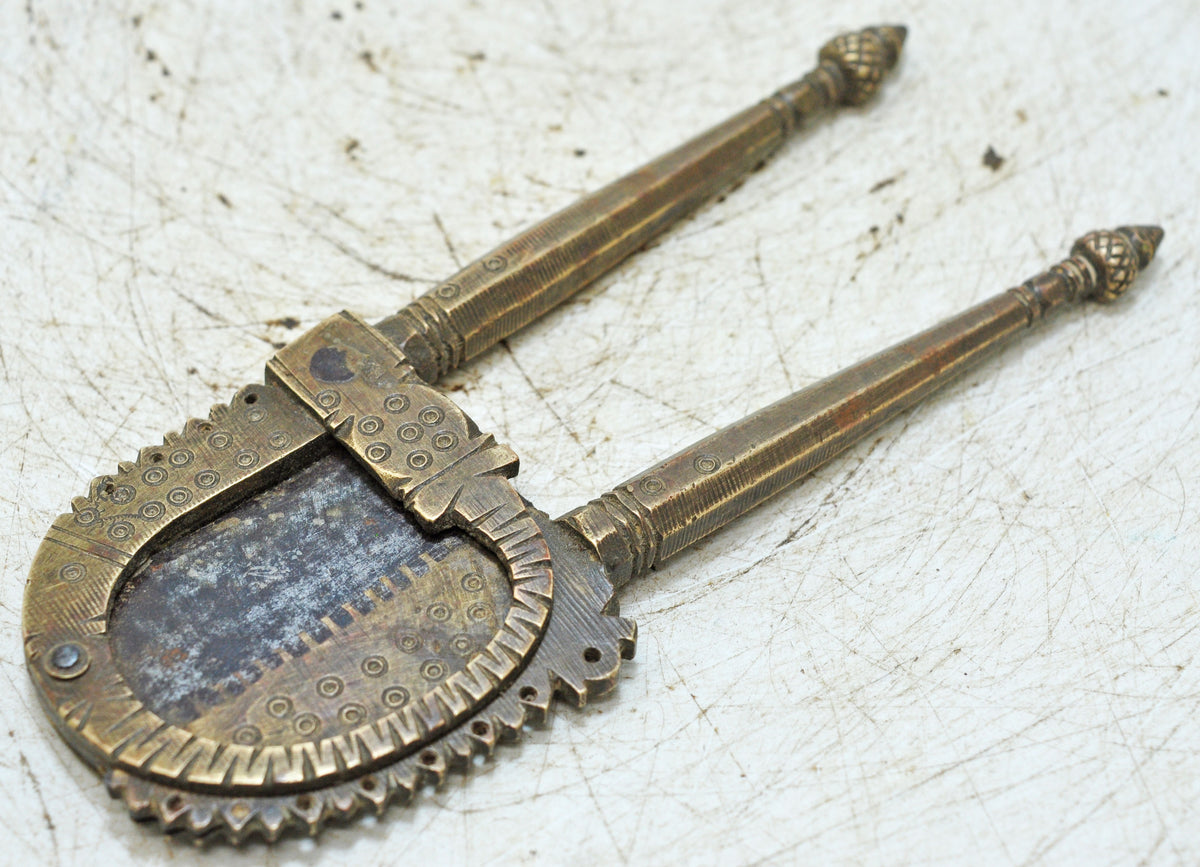 Antique Brass Betel Nut Cutter Sarota Original Old Hand Crafted Fine Engraved