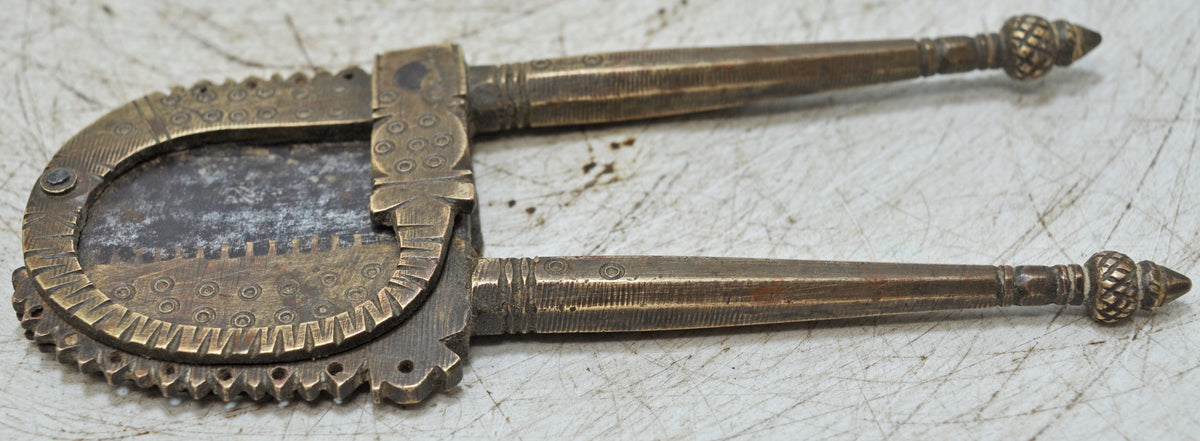Antique Brass Betel Nut Cutter Sarota Original Old Hand Crafted Fine Engraved