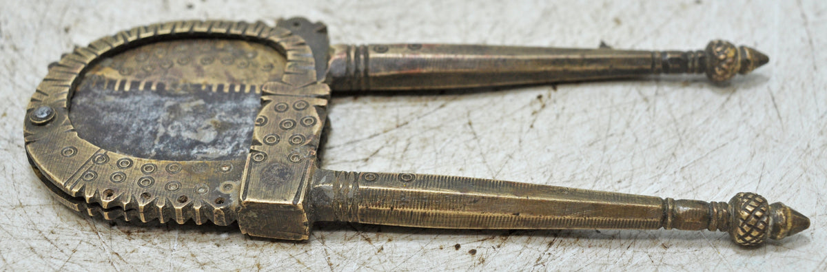 Antique Brass Betel Nut Cutter Sarota Original Old Hand Crafted Fine Engraved
