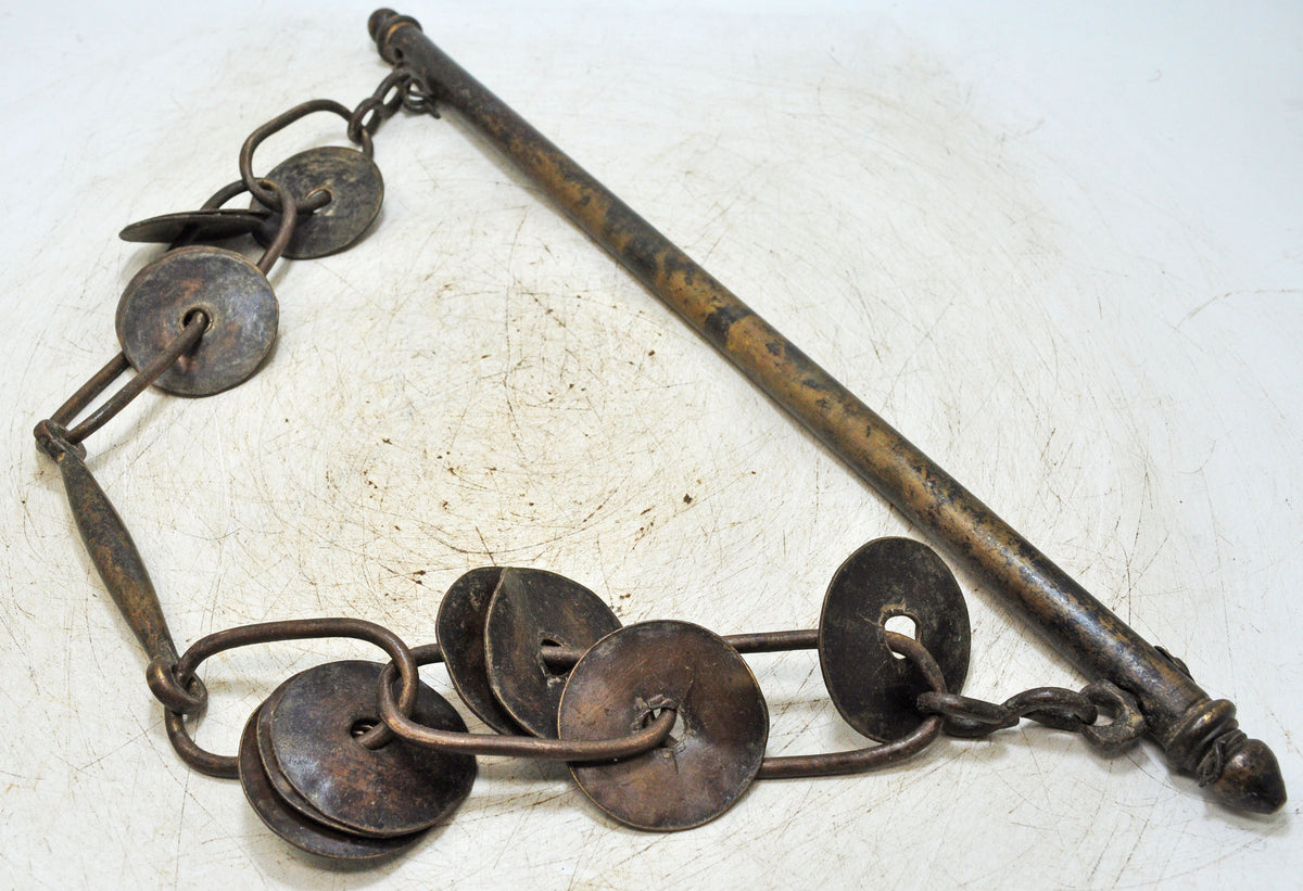 Antique Iron Wooden Musical Instrument Clamps Original Old Hand Crafted