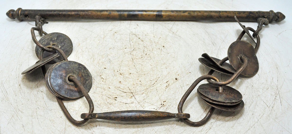 Antique Iron Wooden Musical Instrument Clamps Original Old Hand Crafted
