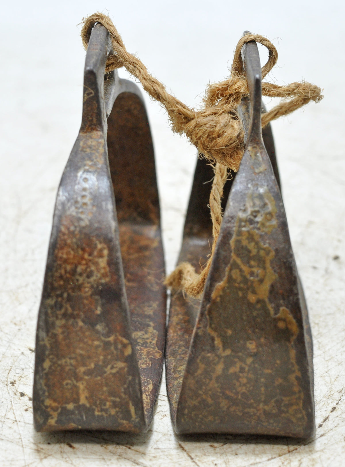 Antique Iron Horse Saddle Stirrups Original Old Hand Crafted