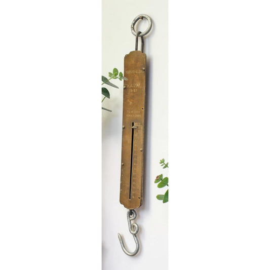 Antique Iron Brass Hanging Measuring Scale Original Old Hand Crafted