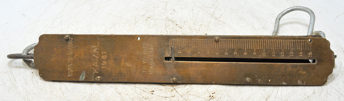 Antique Iron Brass Hanging Measuring Scale Original Old Hand Crafted