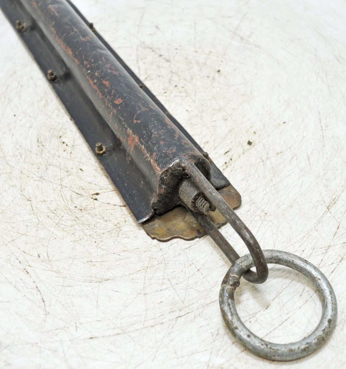 Antique Iron Brass Hanging Measuring Scale Original Old Hand Crafted
