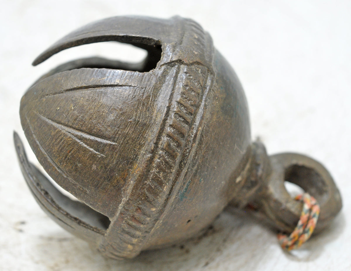 Antique Brass Animals Cow Bell Original Old Hand Crafted Engraved