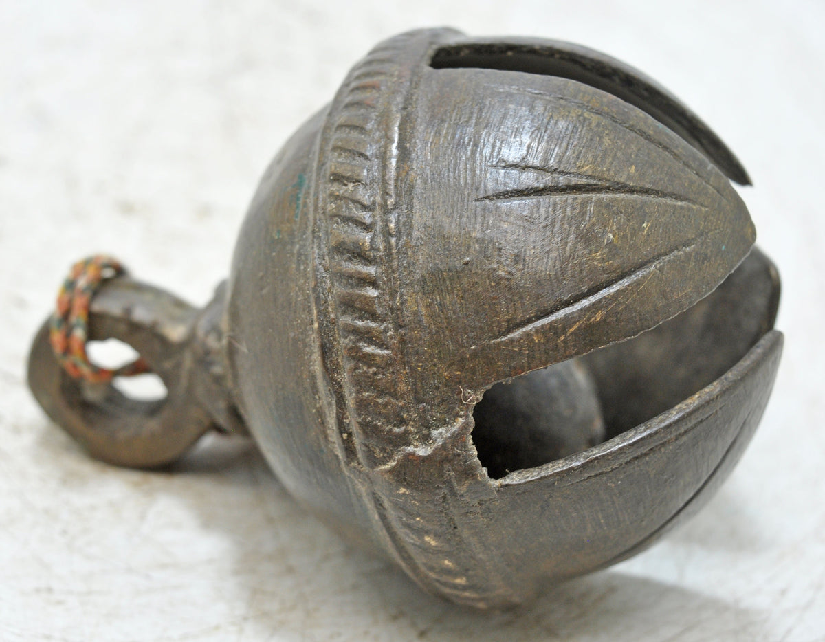 Antique Brass Animals Cow Bell Original Old Hand Crafted Engraved