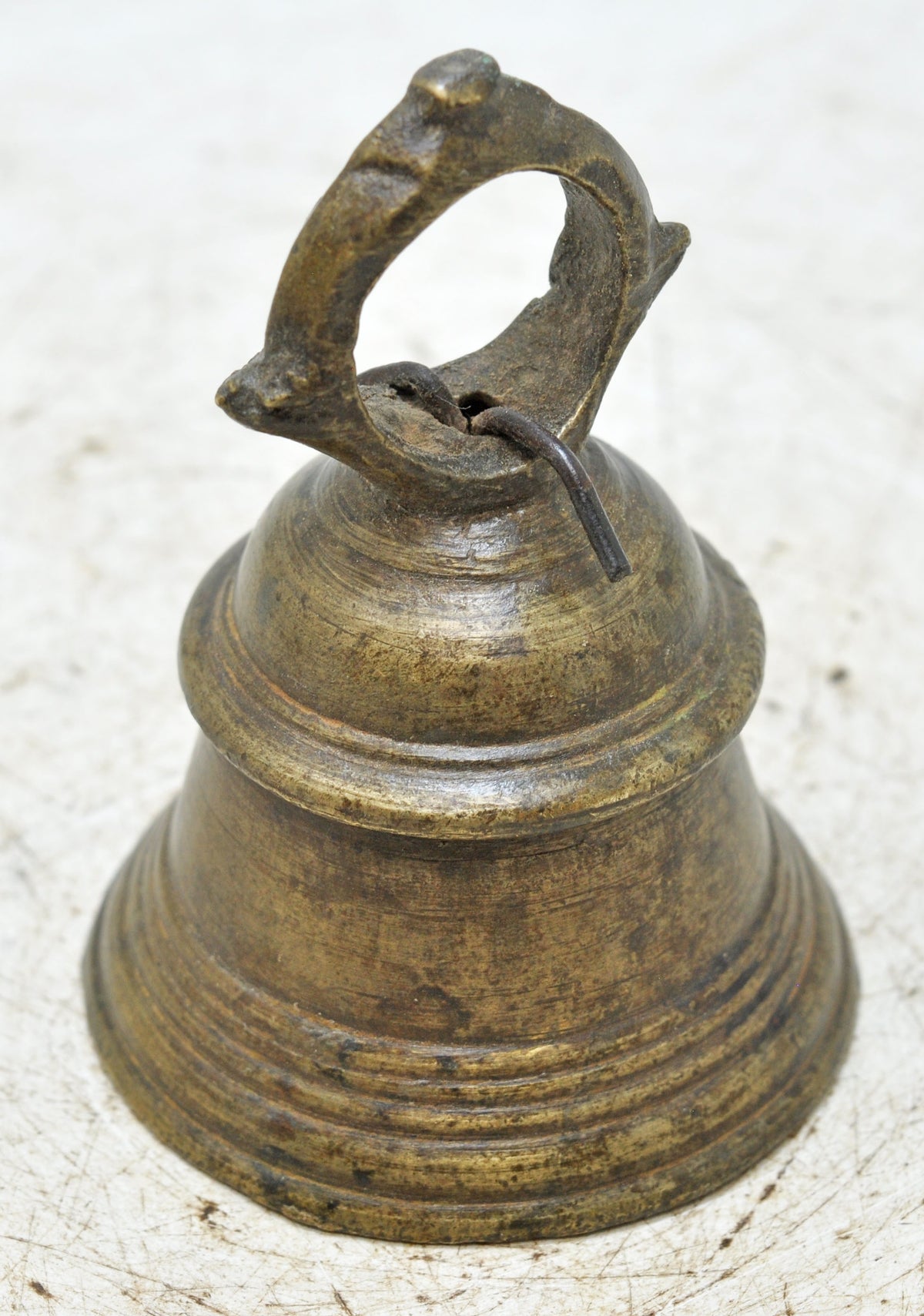 Antique Brass Hanging Temple Bell Original Old Hand Crafted Engraved