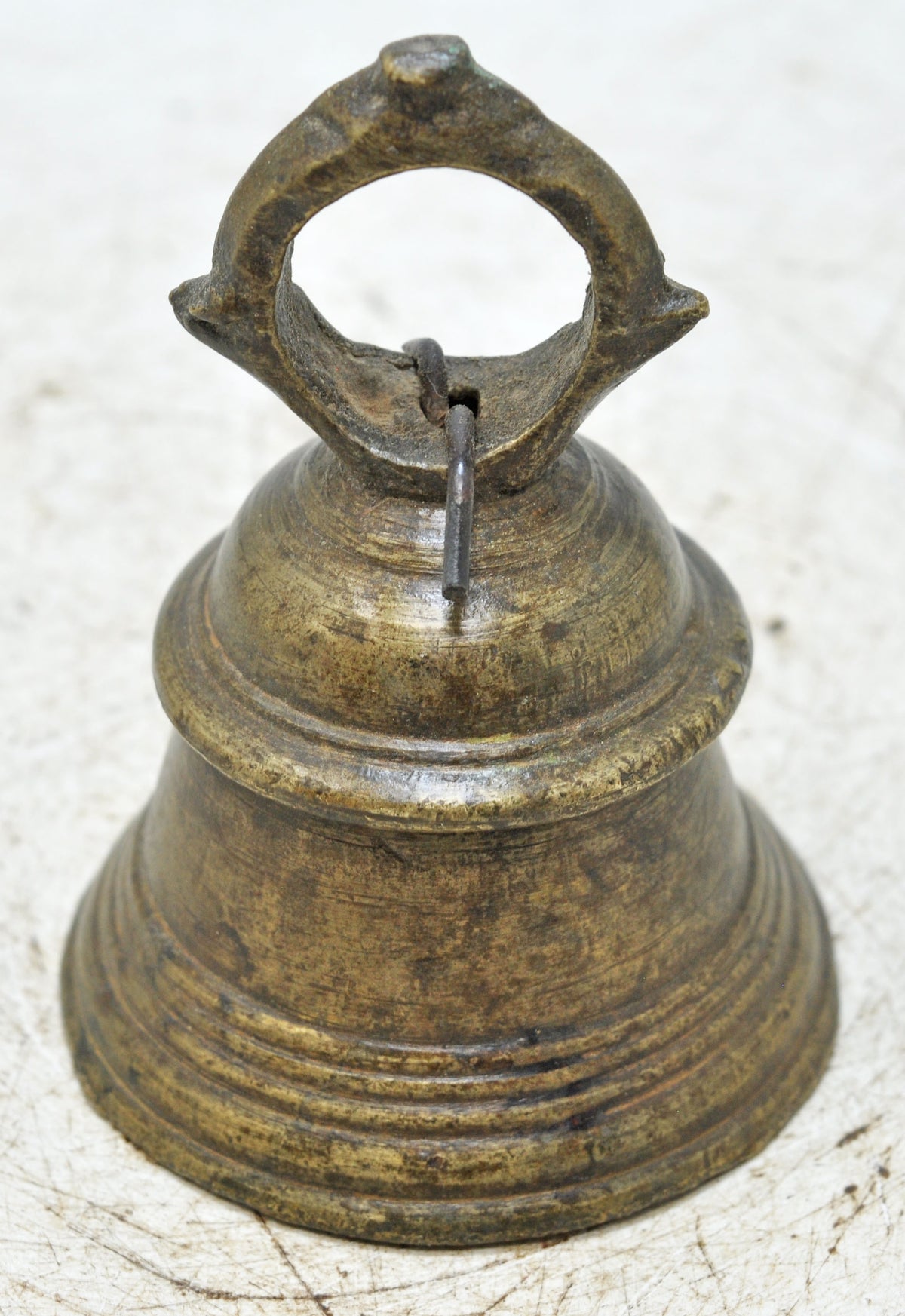 Antique Brass Hanging Temple Bell Original Old Hand Crafted Engraved