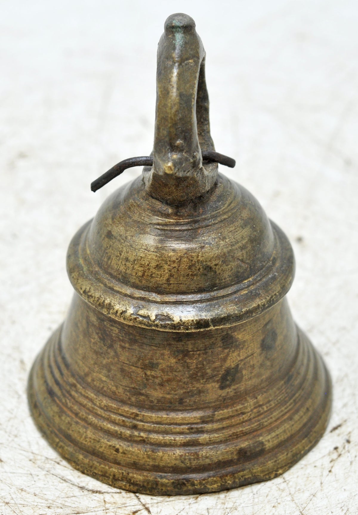 Antique Brass Hanging Temple Bell Original Old Hand Crafted Engraved