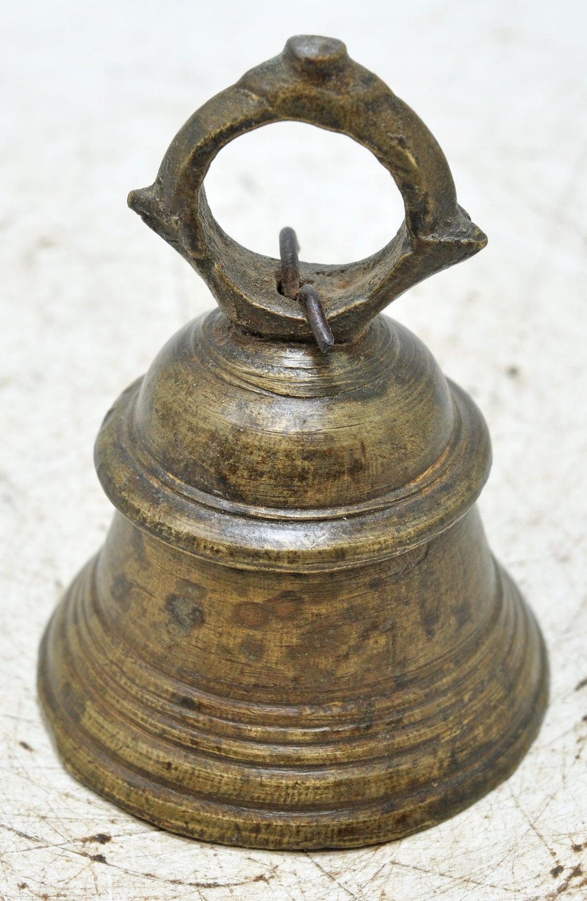Antique Brass Hanging Temple Bell Original Old Hand Crafted Engraved