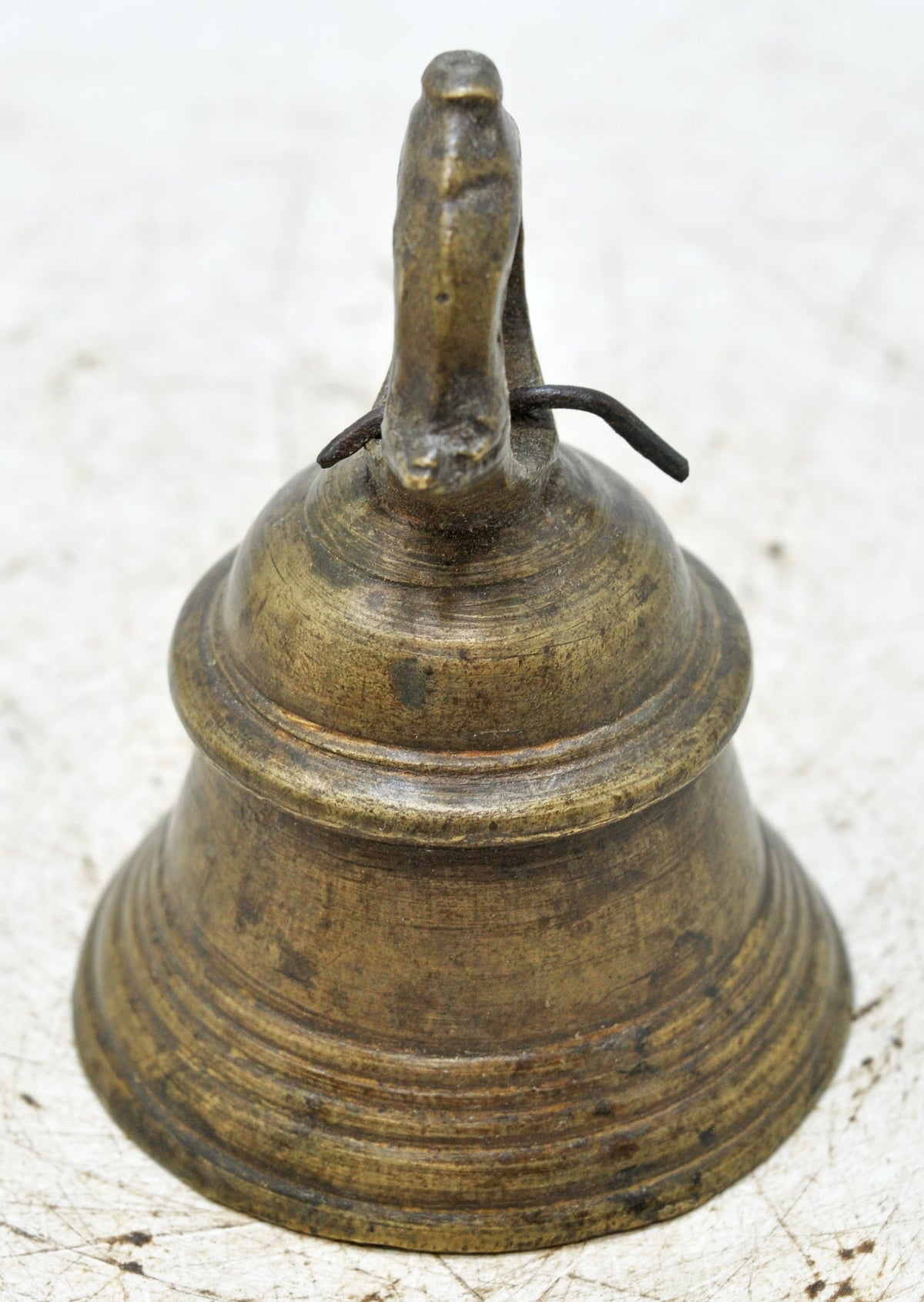 Antique Brass Hanging Temple Bell Original Old Hand Crafted Engraved