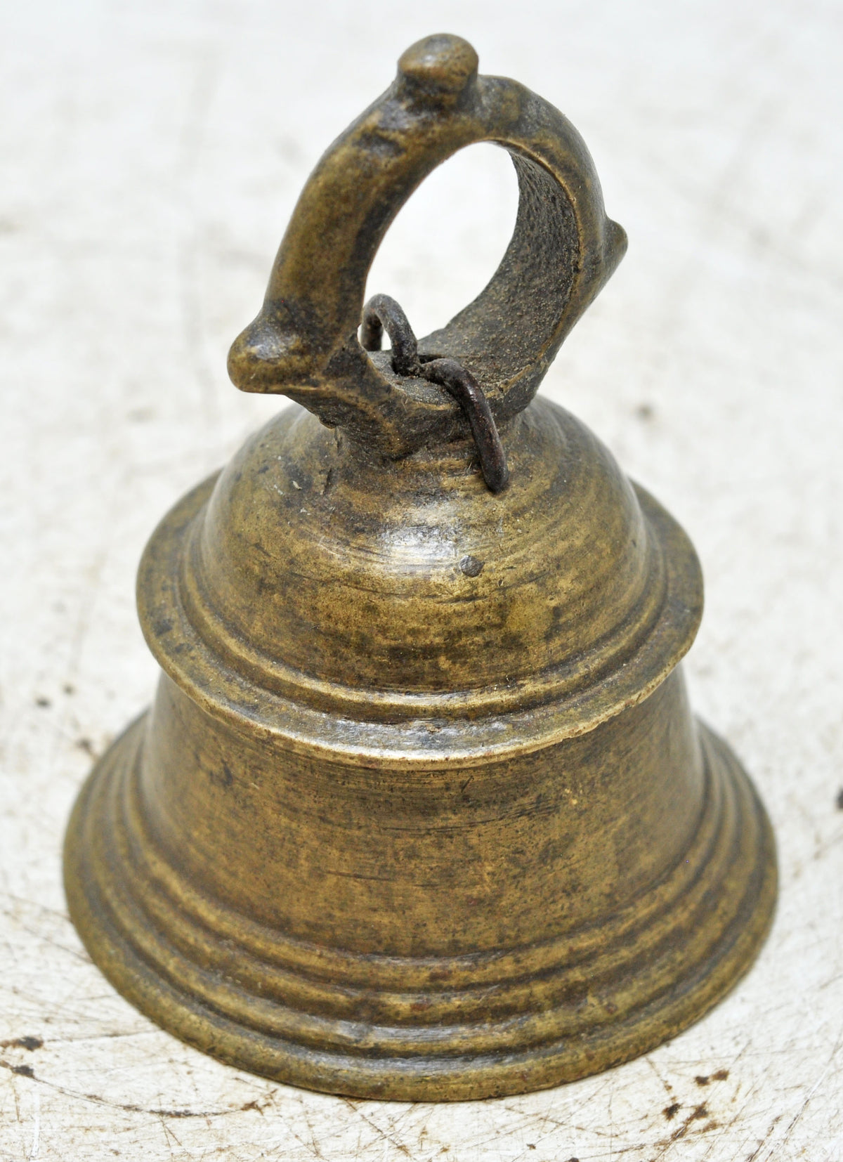 Antique Brass Hanging Temple Bell Original Old Hand Crafted Engraved