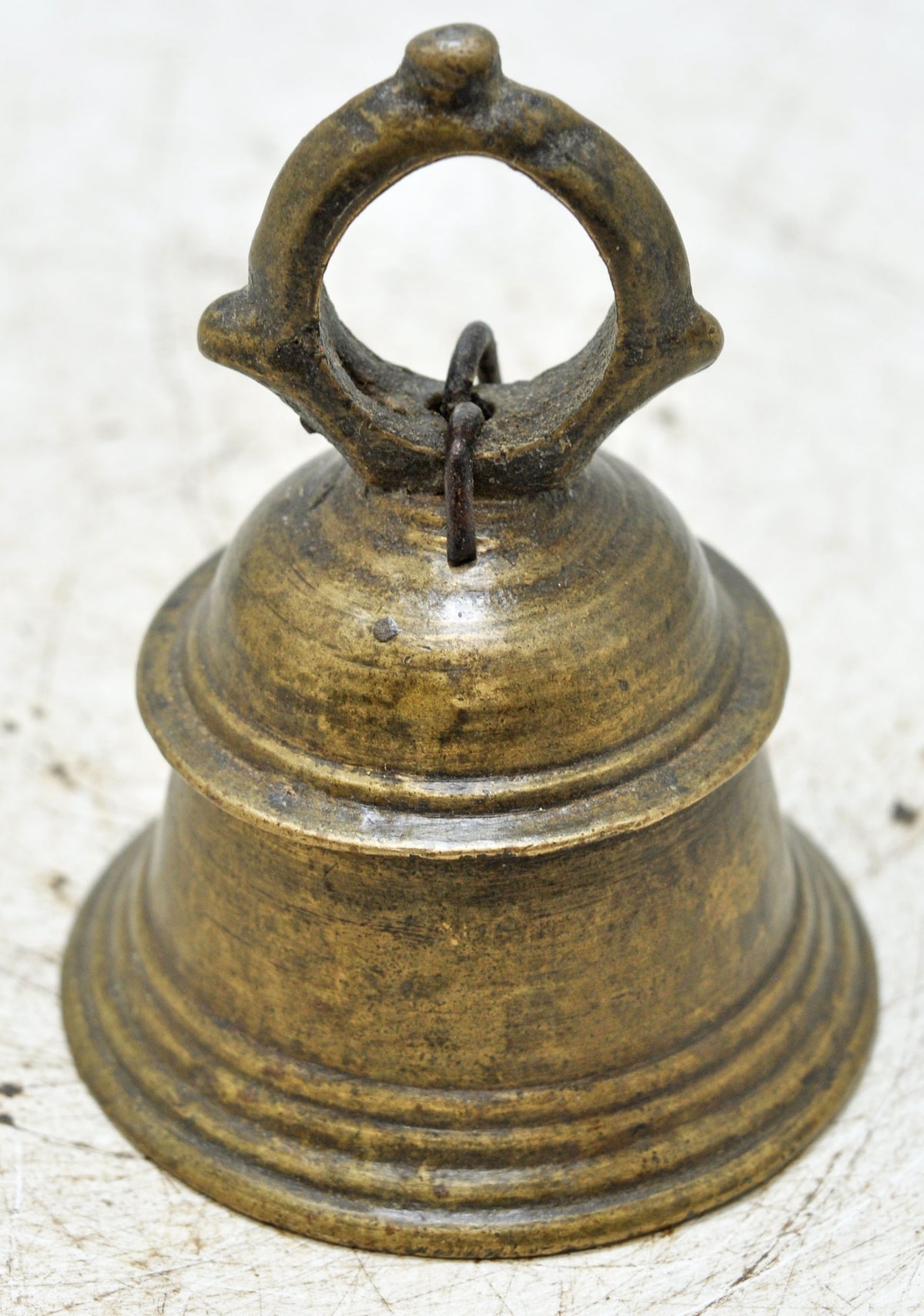 Antique Brass Hanging Temple Bell Original Old Hand Crafted Engraved