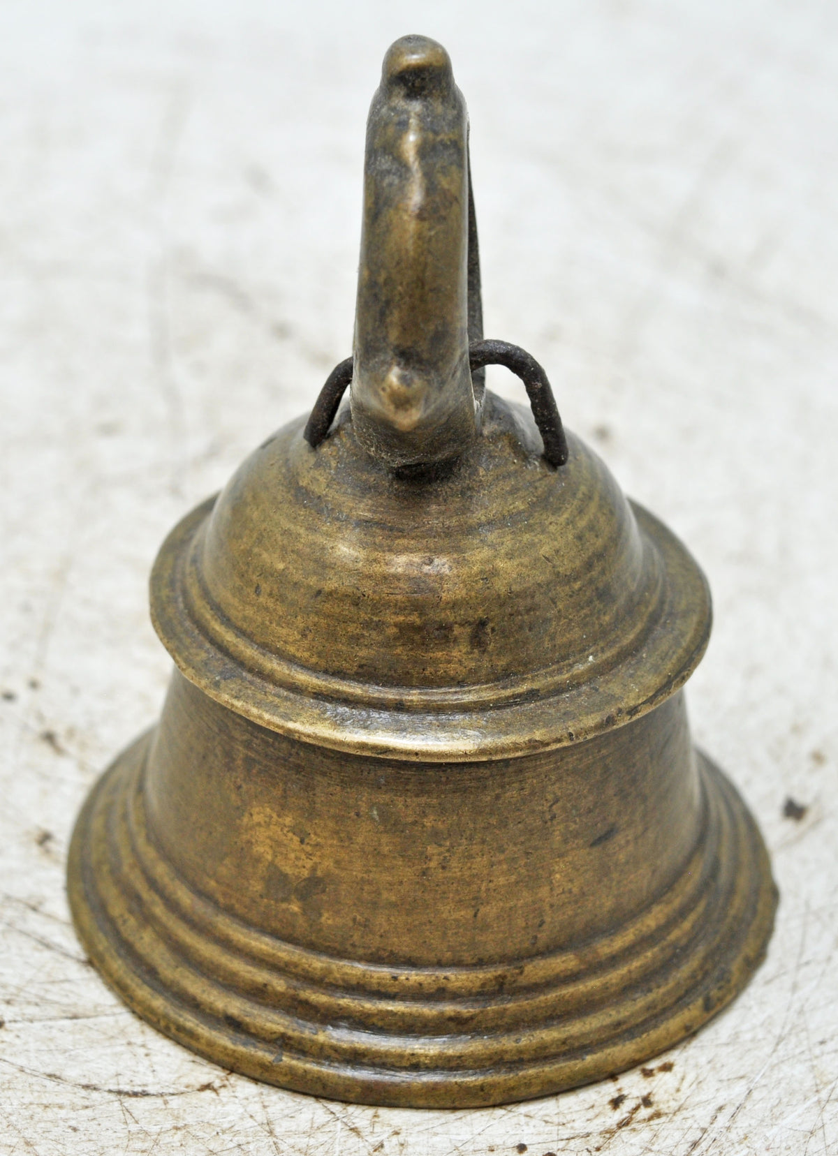 Antique Brass Hanging Temple Bell Original Old Hand Crafted Engraved