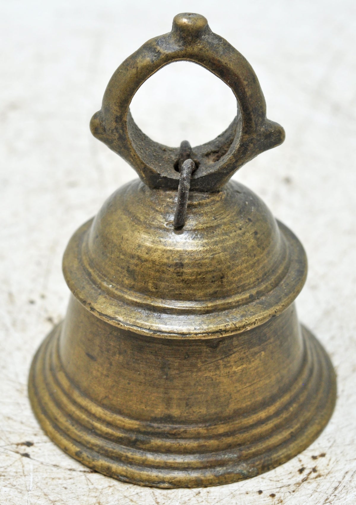 Antique Brass Hanging Temple Bell Original Old Hand Crafted Engraved