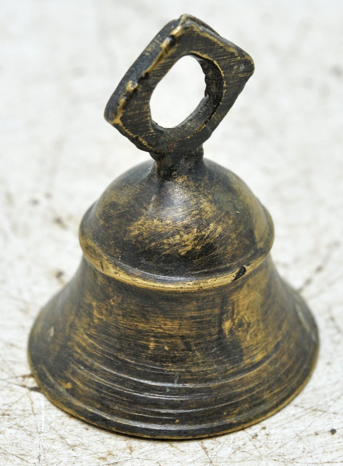 Antique Brass Hanging Temple Bell Original Old Hand Crafted Engraved