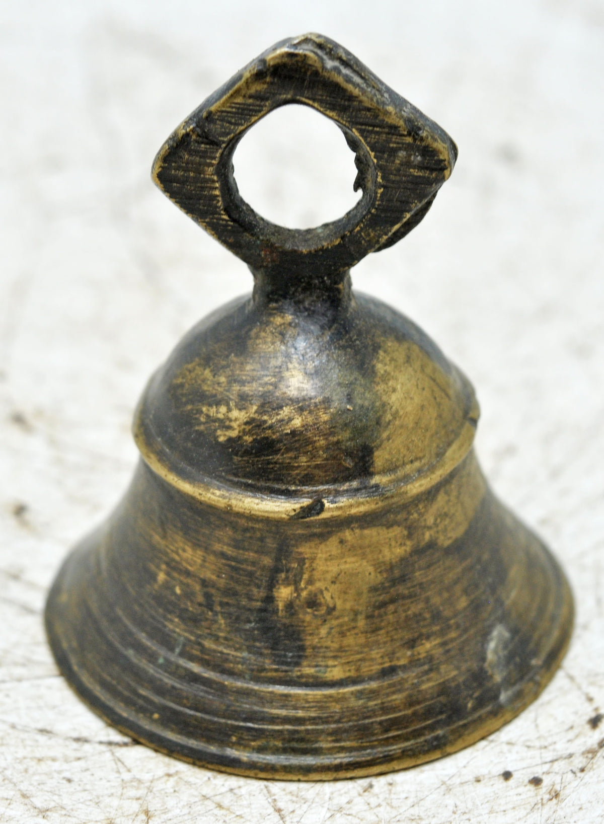 Antique Brass Hanging Temple Bell Original Old Hand Crafted Engraved