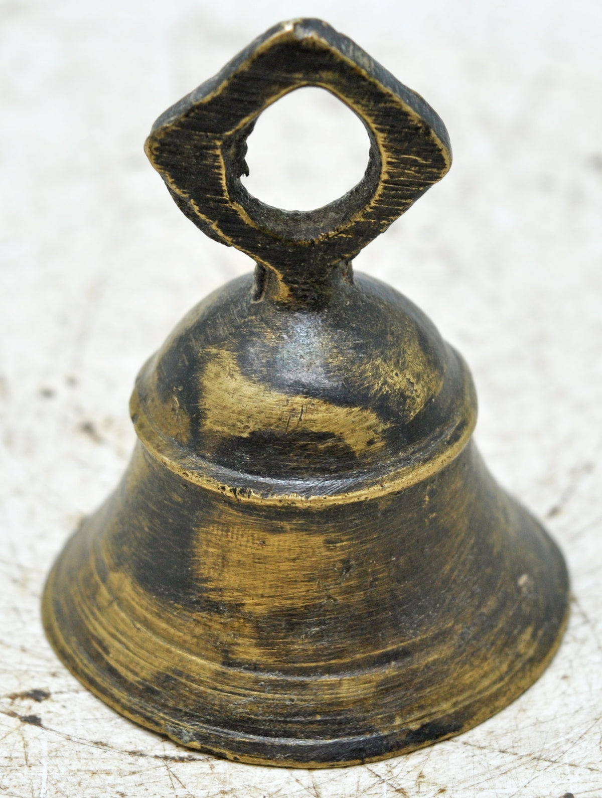 Antique Brass Hanging Temple Bell Original Old Hand Crafted Engraved