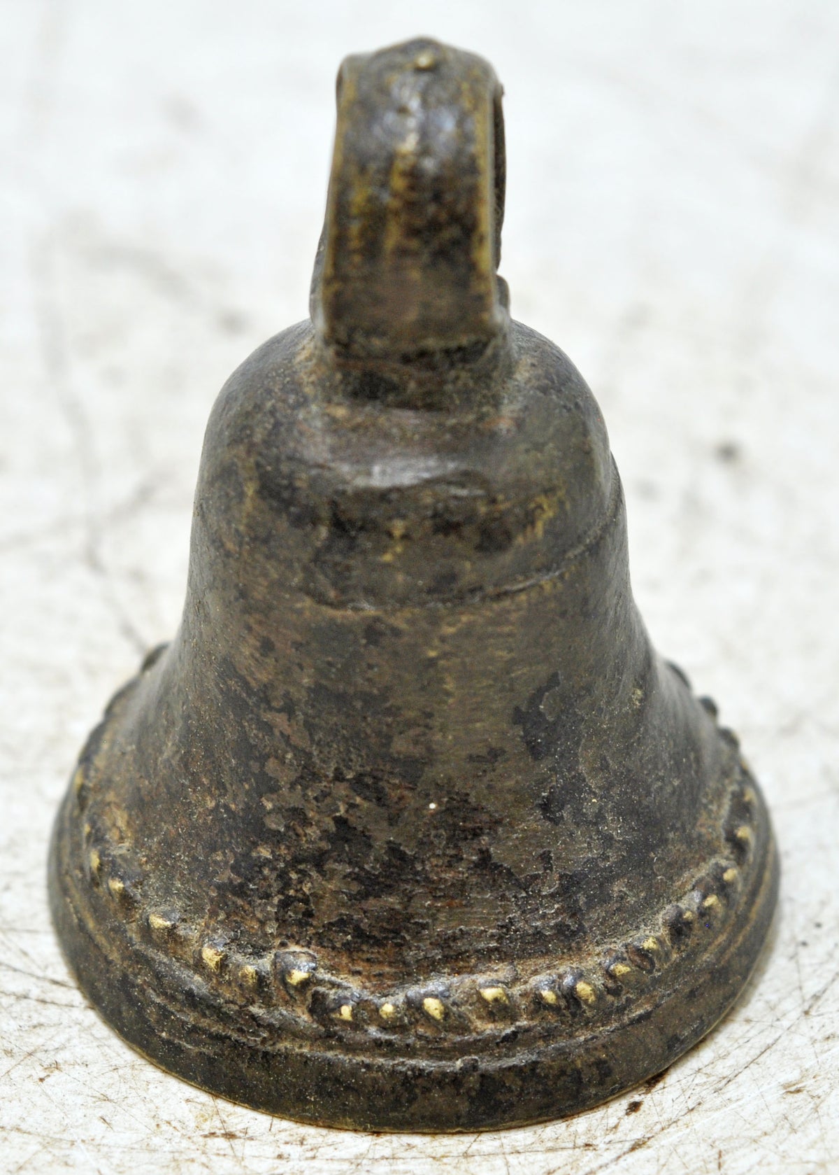 Antique Brass Hanging Temple Bell Original Old Hand Crafted Engraved