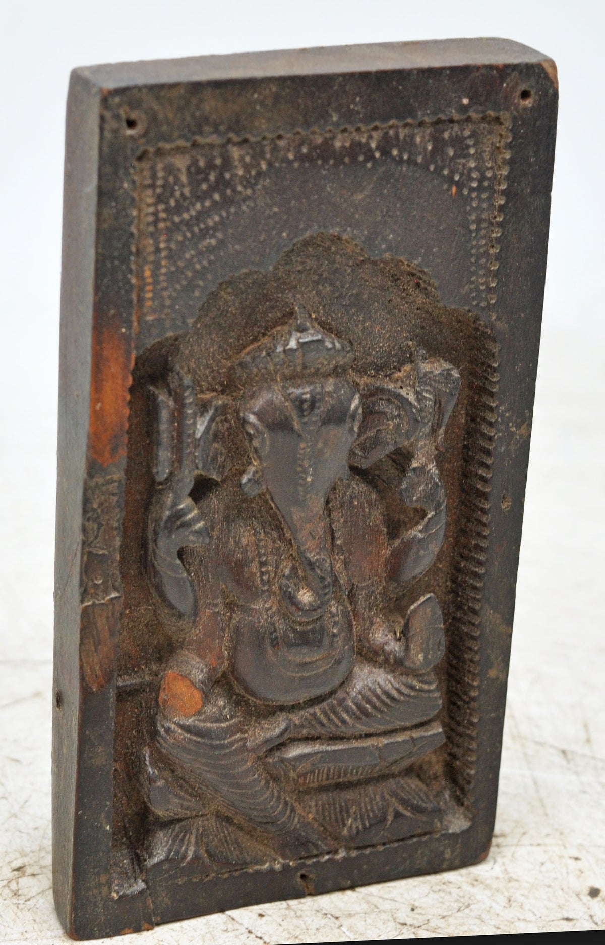 Antique Wooden God Ganesha Idol Figurine Original Old Fine Hand Carved