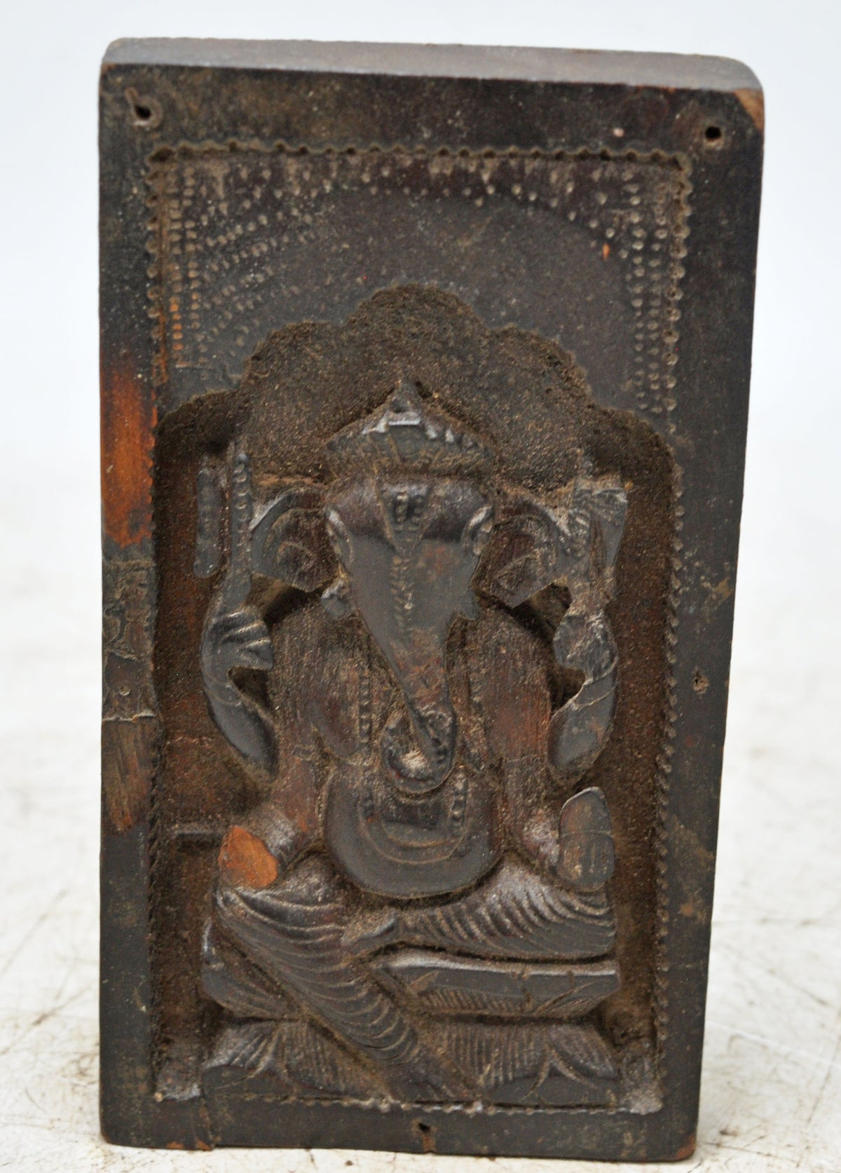 Antique Wooden God Ganesha Idol Figurine Original Old Fine Hand Carved