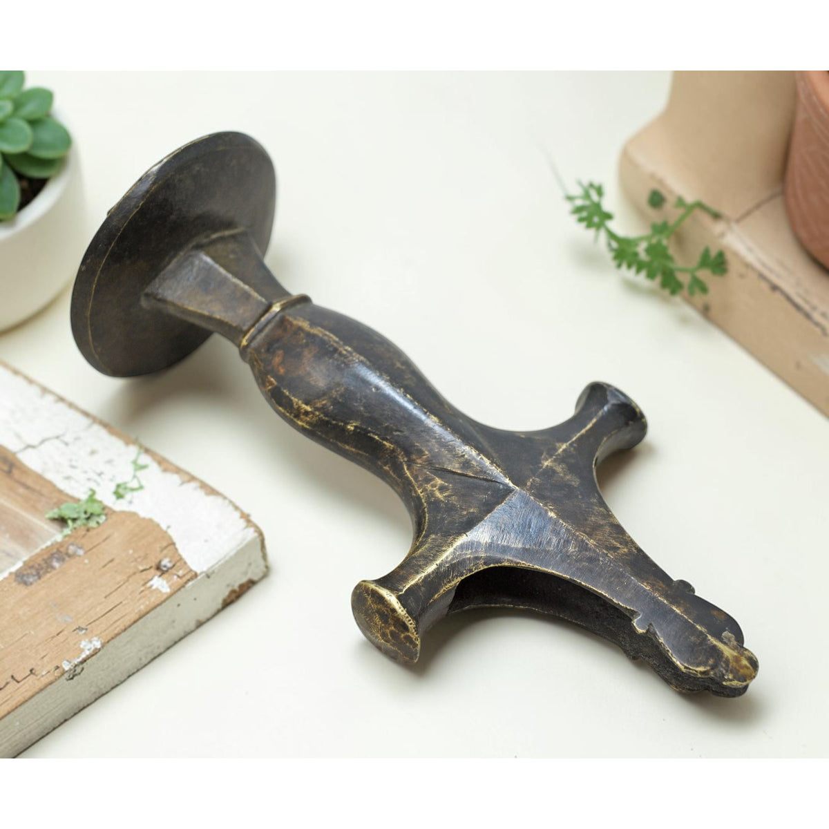 Antique Brass Sword Handle Hilt Original Old Hand Crafted