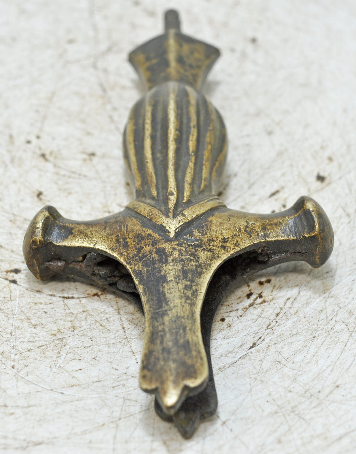 Antique Brass Sword Handle Hilt Original Old Hand Crafted
