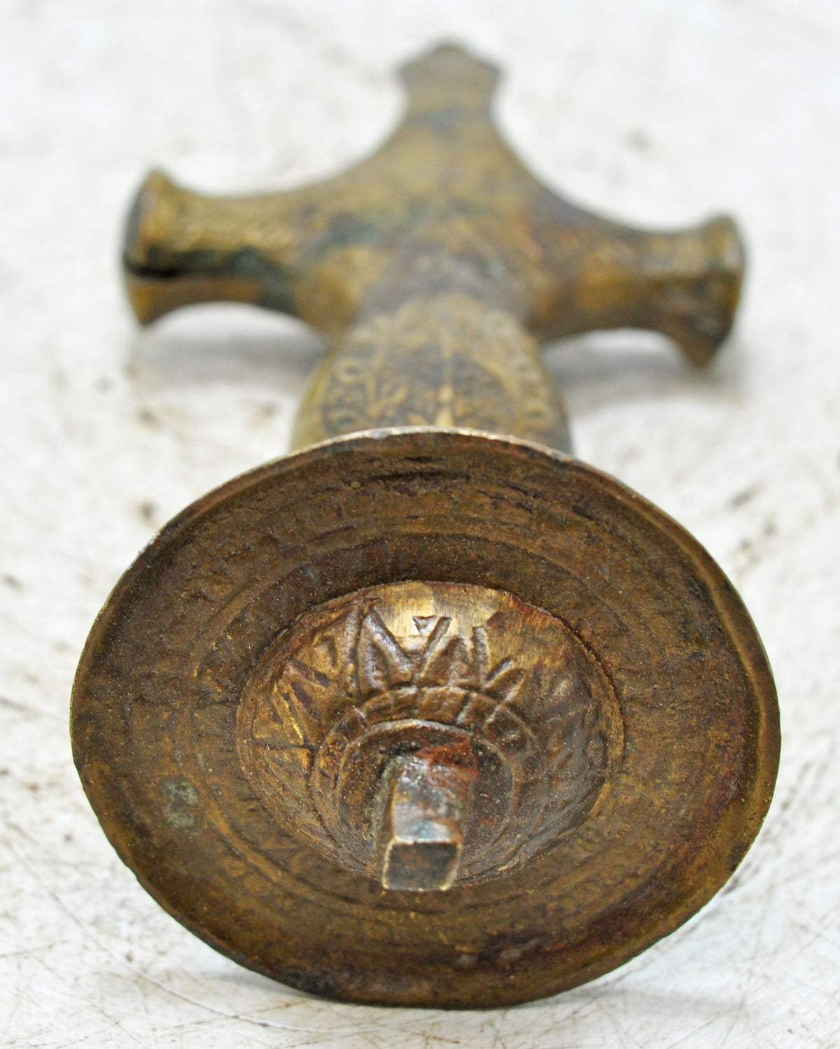 Antique Brass Sword Handle Hilt Original Old Hand Crafted