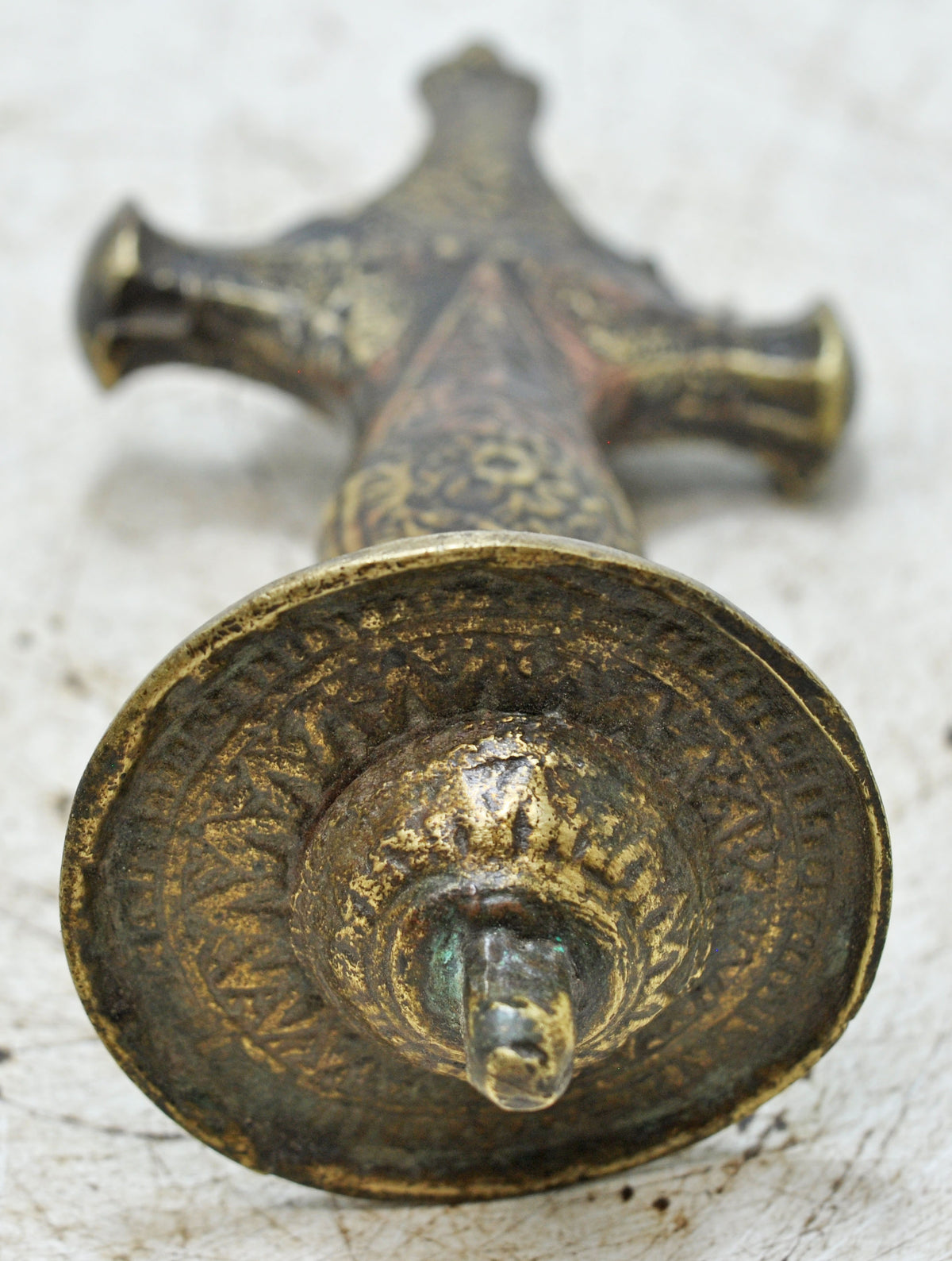 Antique Brass Sword Handle Hilt Original Old Hand Crafted