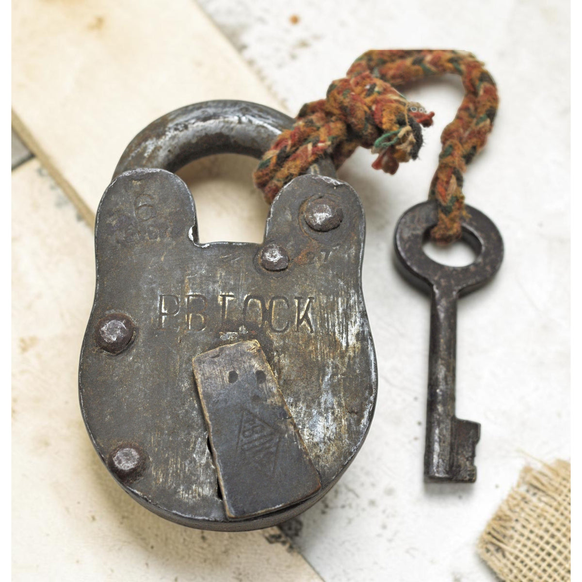 Antique Brass Pad Lock Original Old Hand Crafted Working With Key