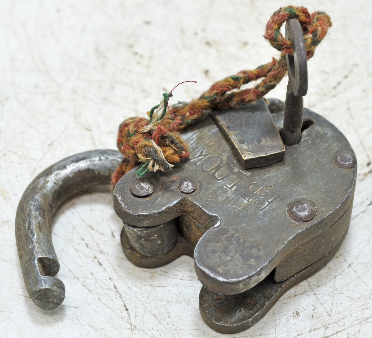 Antique Brass Pad Lock Original Old Hand Crafted Working With Key