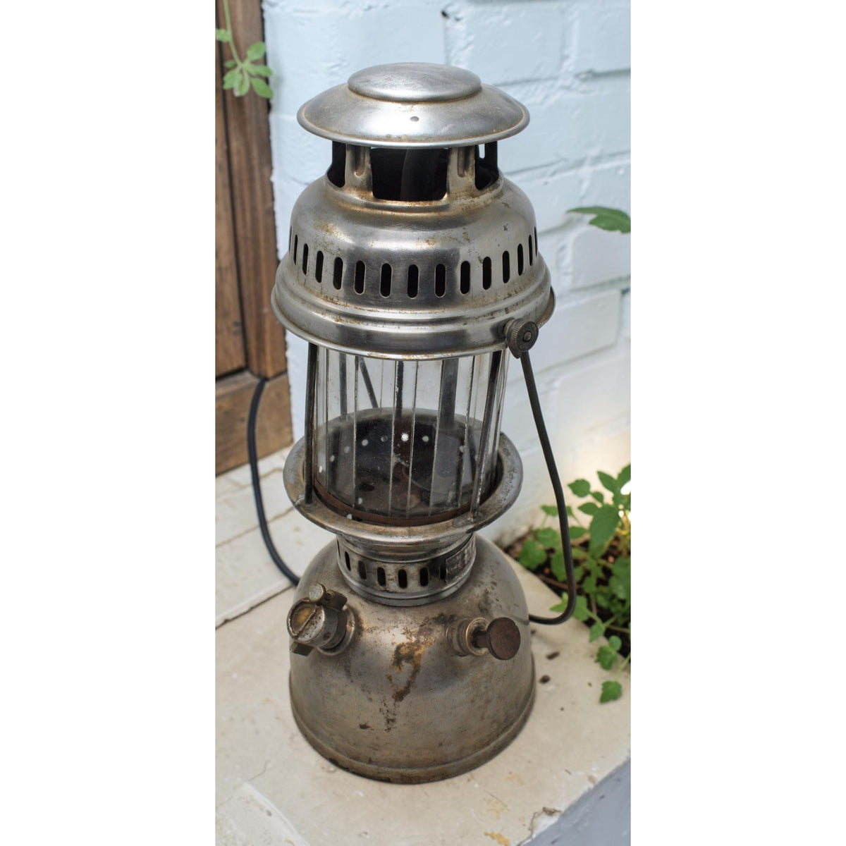 Antique Iron Petromax Style Lantern Large Size Original Old Hand Crafted