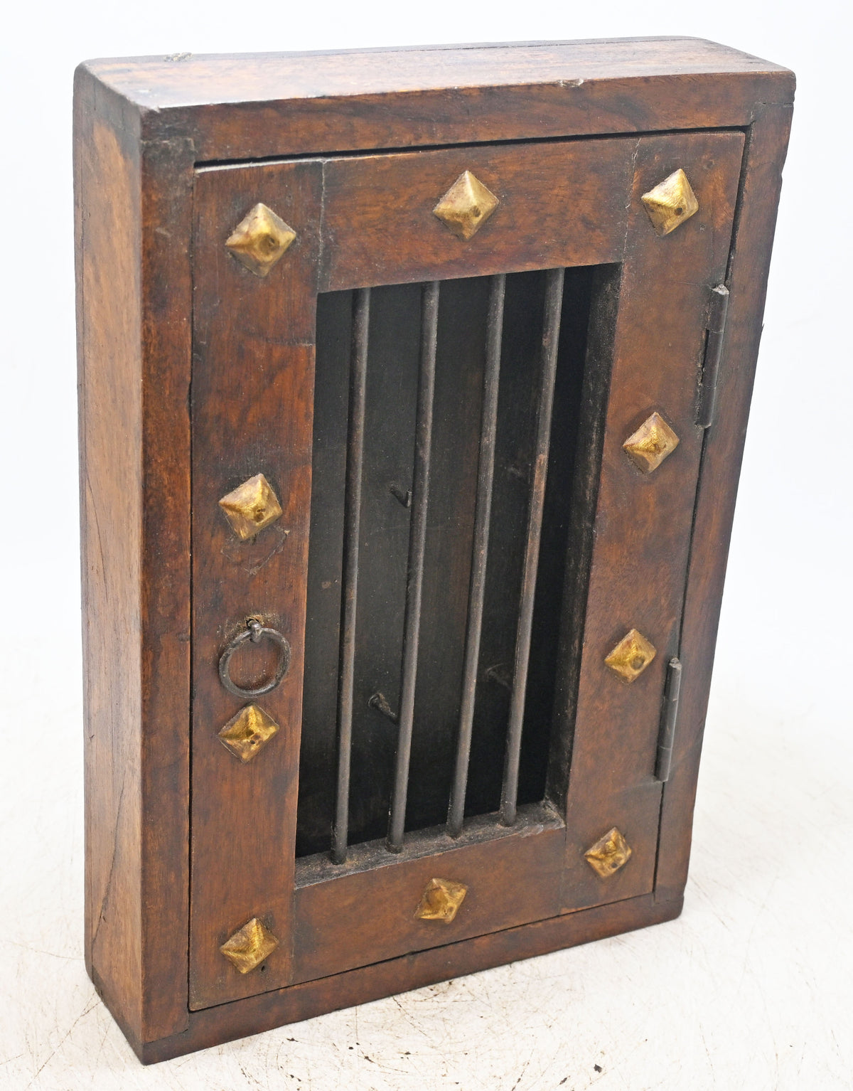 Vintage Wooden Wall Key Hanging Cabinet Box Original Old Hand Crafted