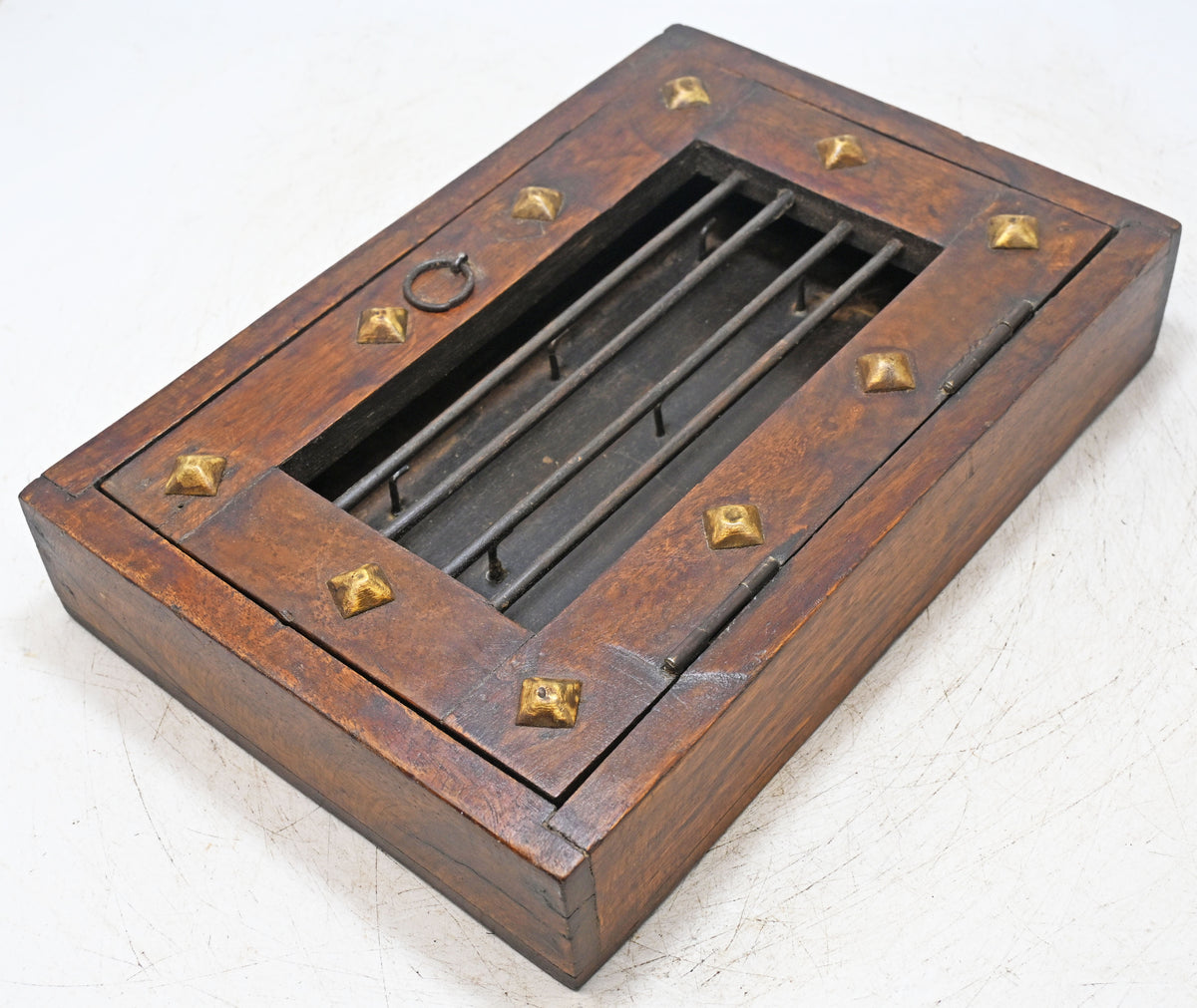 Vintage Wooden Wall Key Hanging Cabinet Box Original Old Hand Crafted