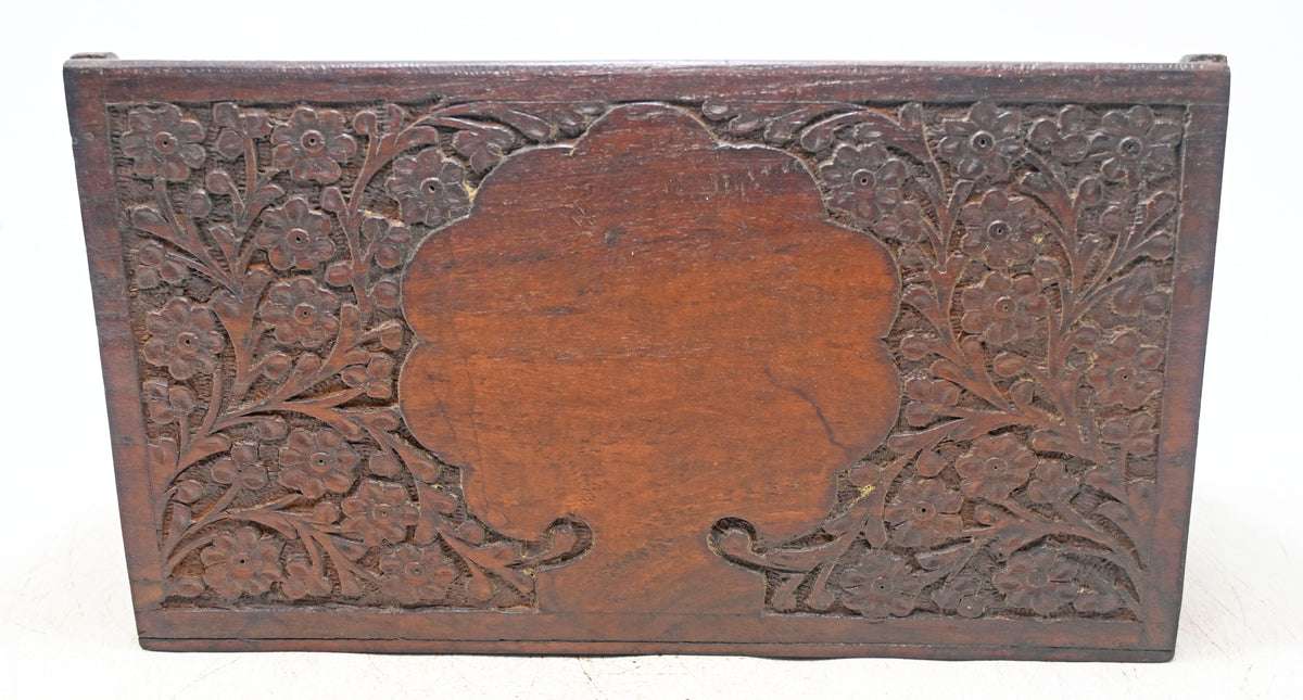 Vintage Wooden Paper Tray Original Old Fine Hand Crafted Carved