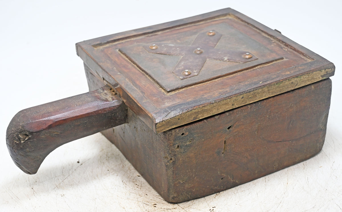 Antique Wooden Kitchenware Spice Box Original Old Hand Carved