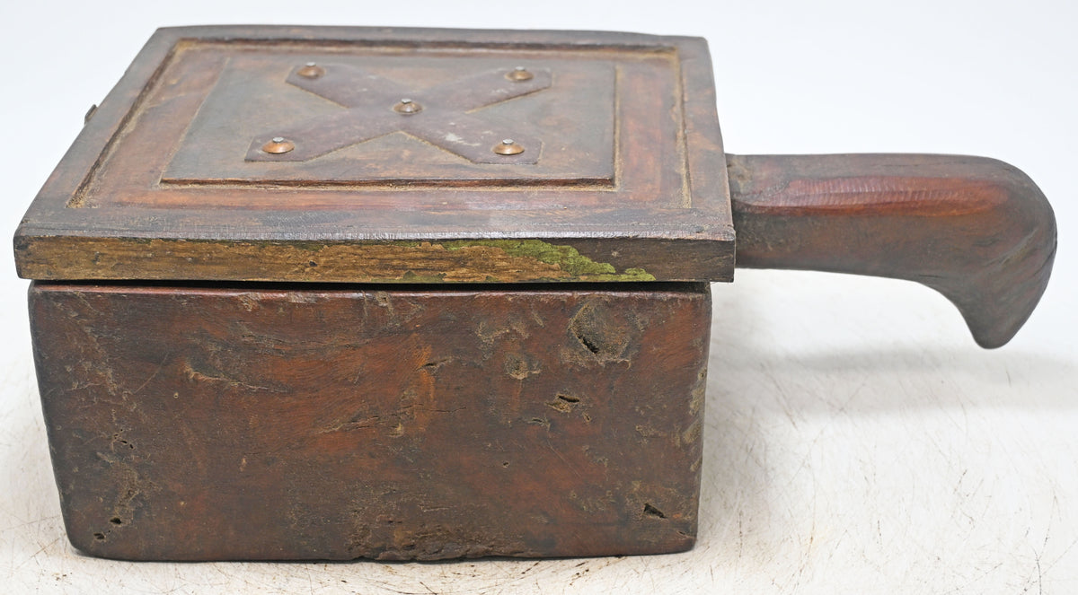 Antique Wooden Kitchenware Spice Box Original Old Hand Carved