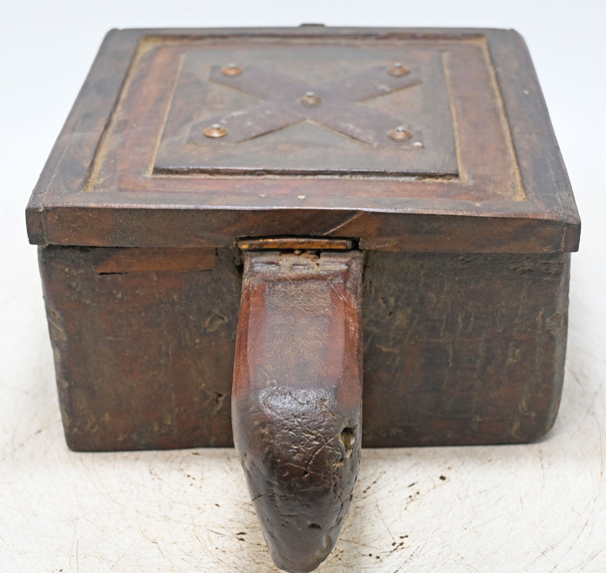 Antique Wooden Kitchenware Spice Box Original Old Hand Carved