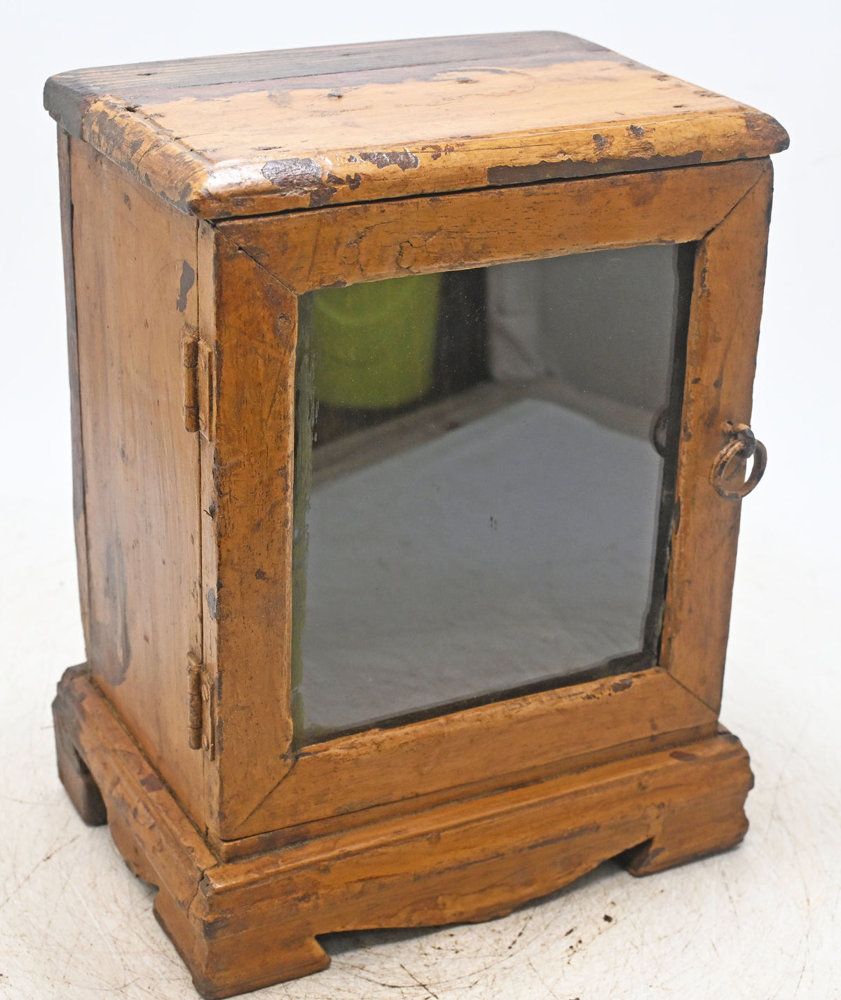 Antique Wooden Showcase Box Original Old Hand Crafted