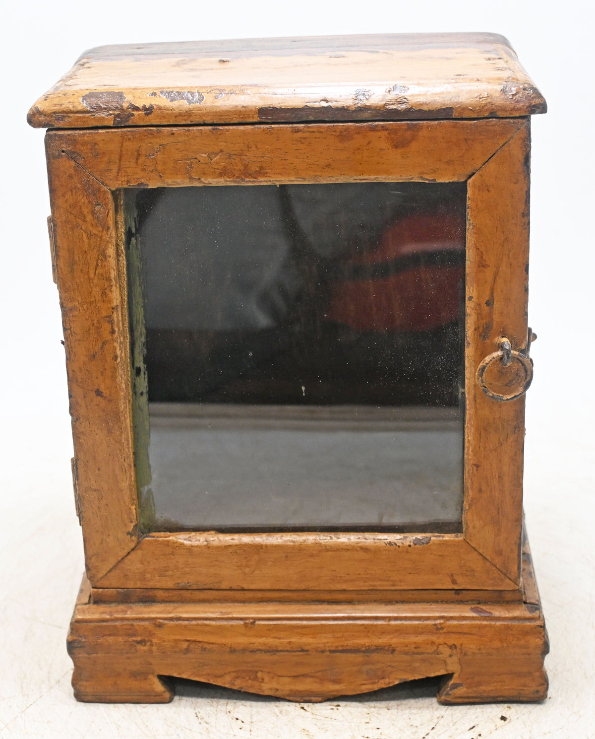 Antique Wooden Showcase Box Original Old Hand Crafted
