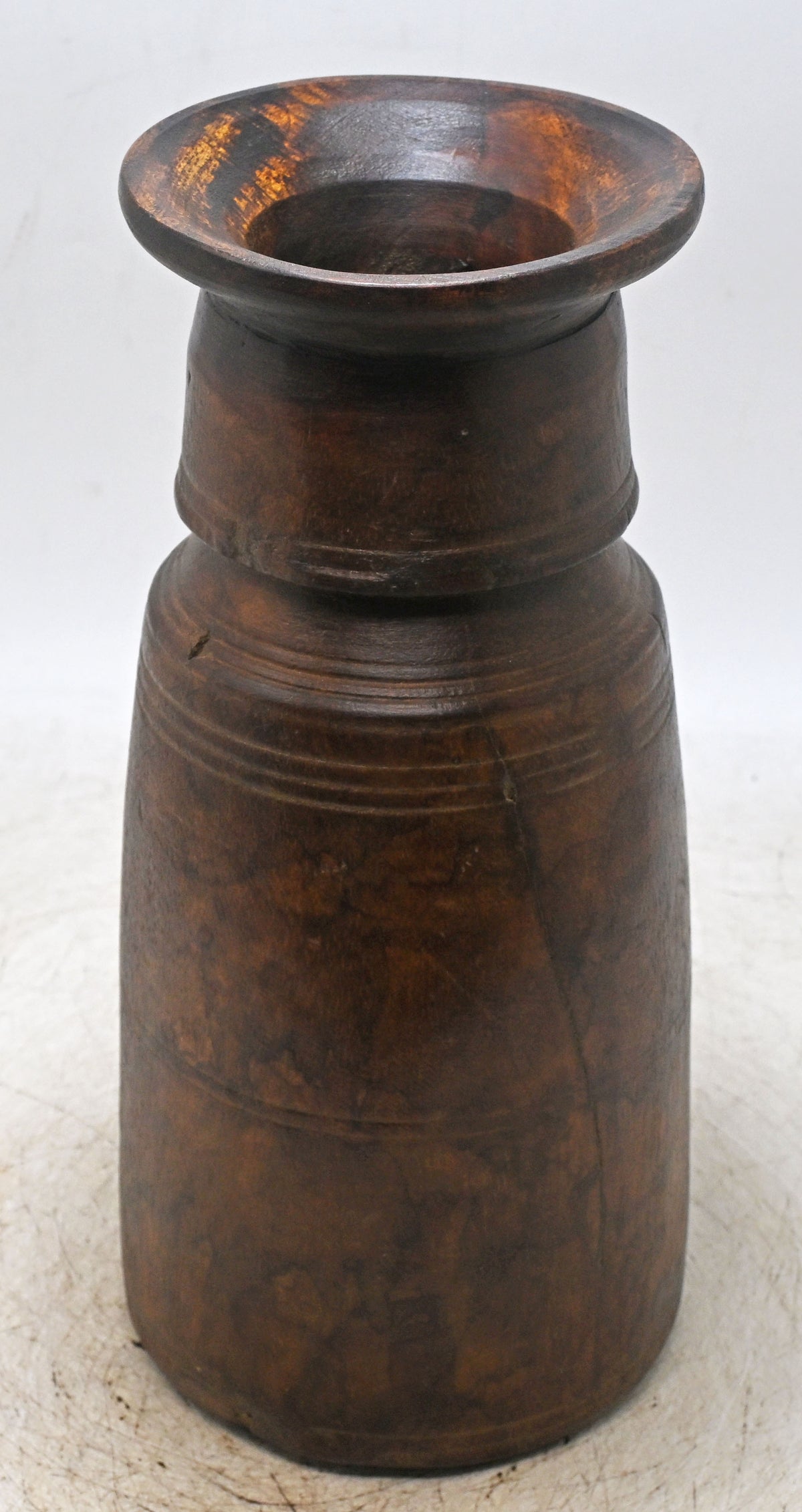 Antique Wooden Himalayan Water Storage Pot Original Old Hand Crafted
