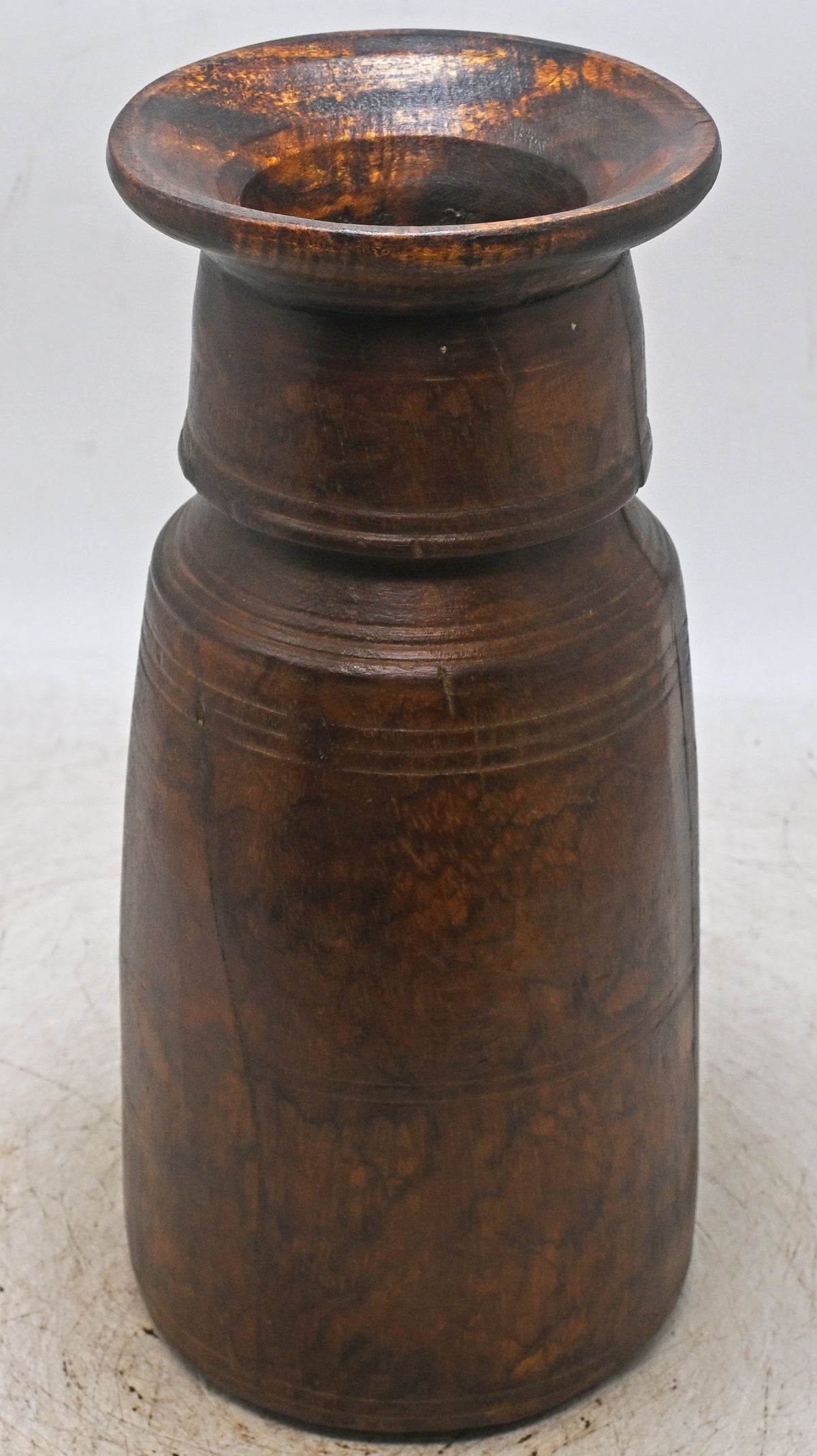 Antique Wooden Himalayan Water Storage Pot Original Old Hand Crafted