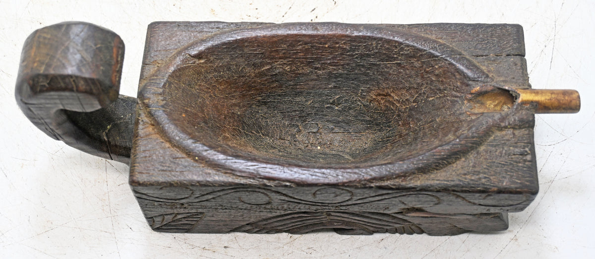 Antique Wooden Opium Water Kharal Bowl Original Old Fine Hand Carved