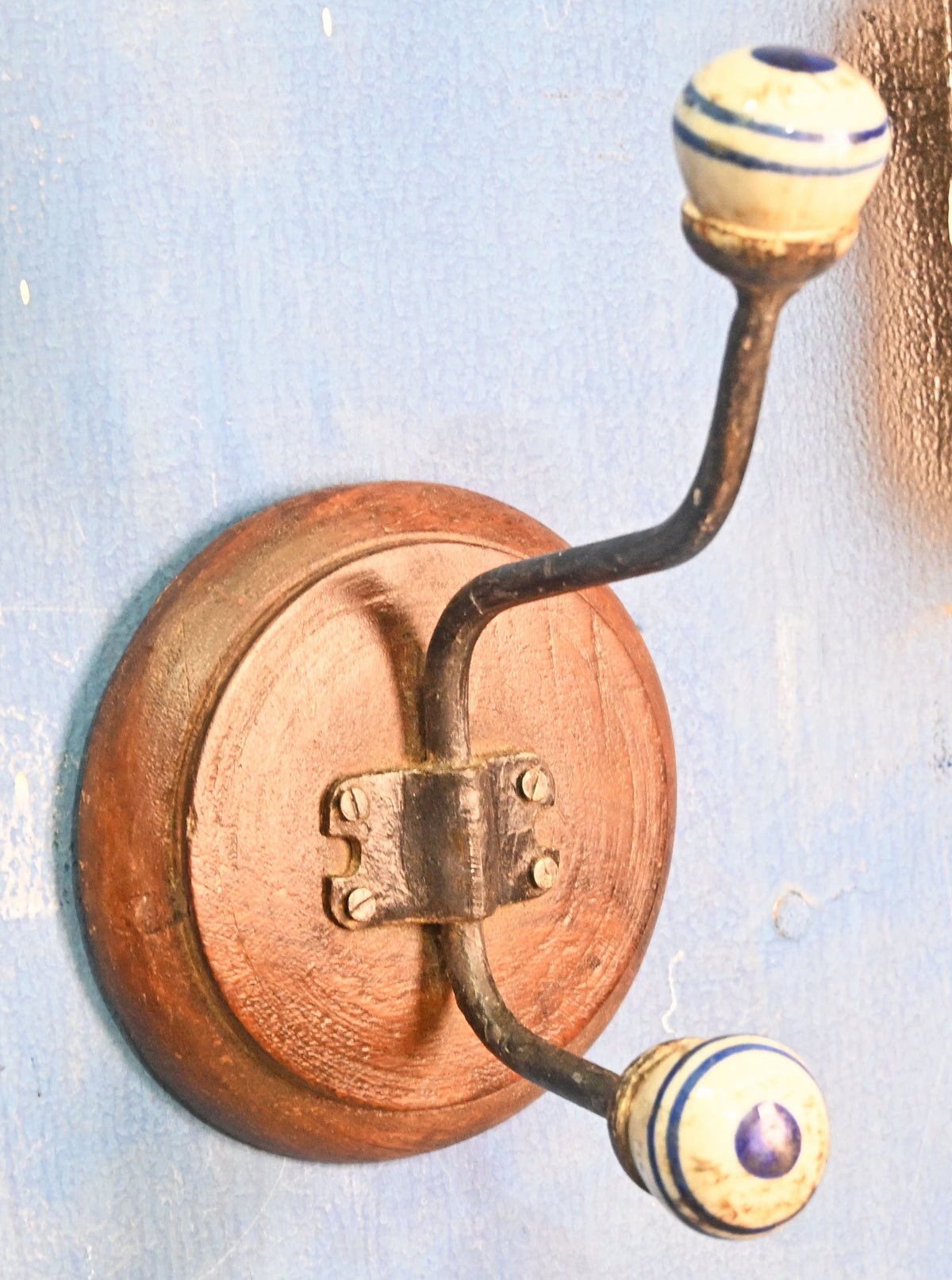 Vintage Wooden Wall Hook Hanger Original Old Hand Crafted
