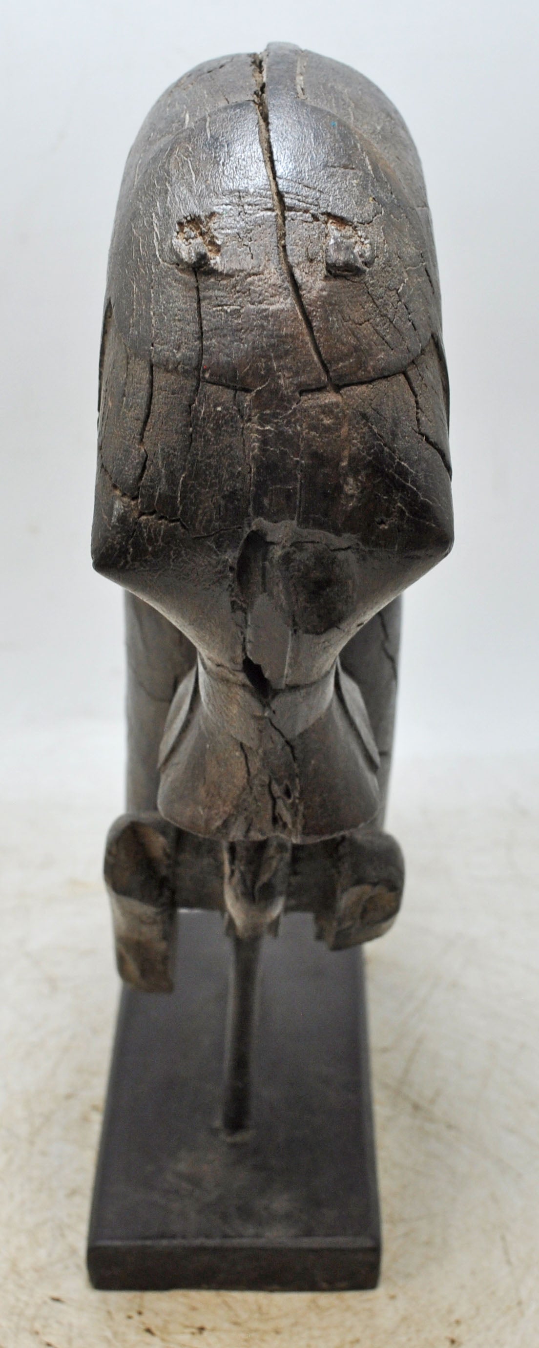 Antique Wooden Architectural Horse Head Bust Figurine Original Old Fine Hand Carved