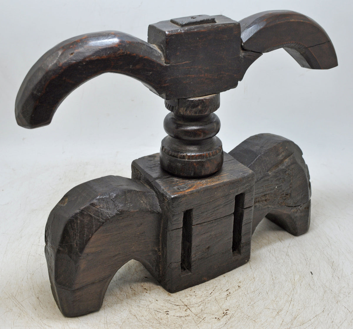 Antique Wooden Large Kitchenware Juicer Original Old Hand Carved